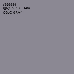 #8B8894 - Oslo Gray Color Image